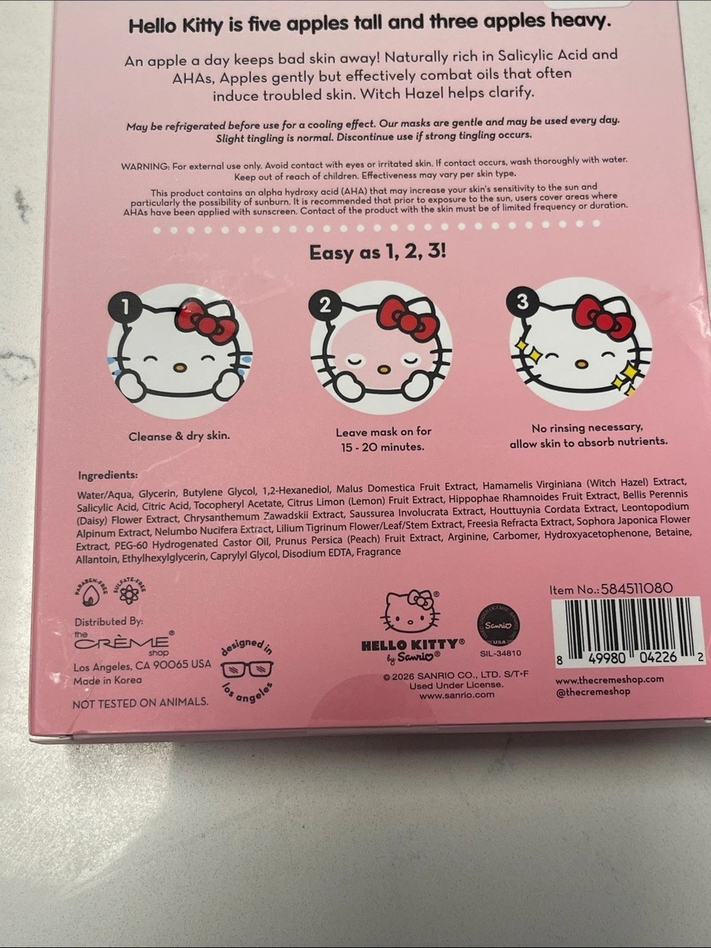 Crème Shop Hello Kitty Problem Solver Sheet Mask Set of 3 - Picture 3 of 3